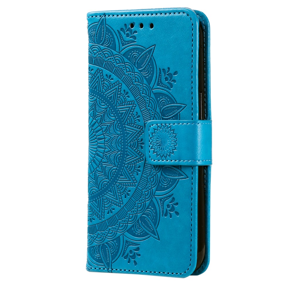  Samsung Galaxy A35 5G Fodral Mandala Läder Blå