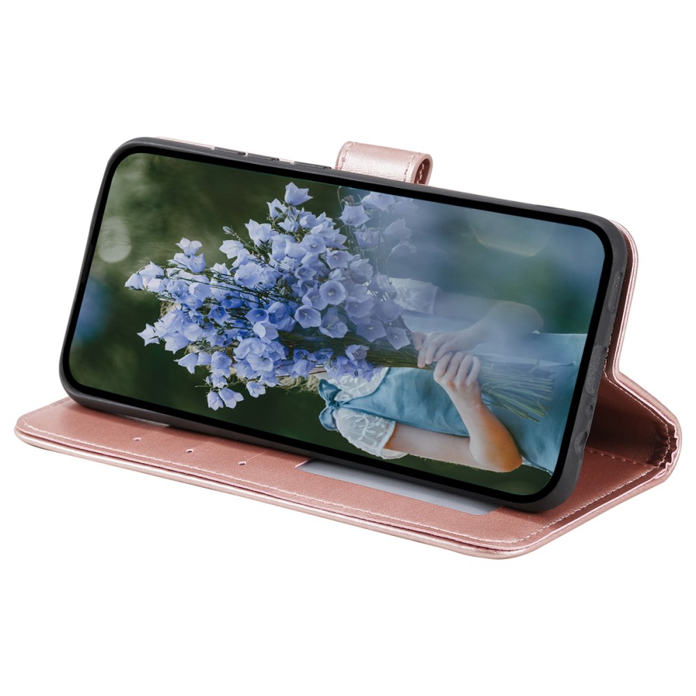  Samsung Galaxy A35 5G Fodral Mandala Läder Roséguld