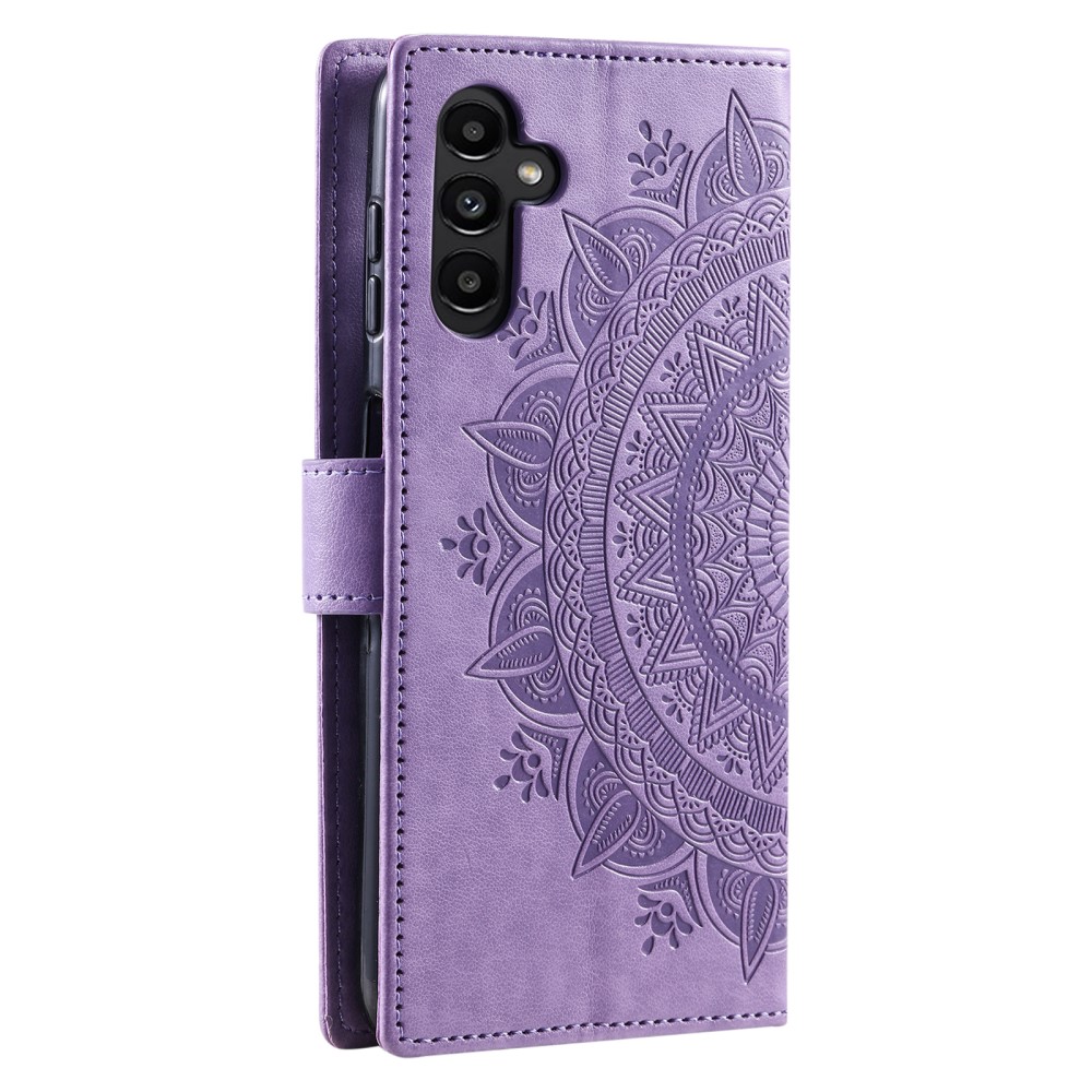  Samsung Galaxy A35 5G Fodral Mandala Läder Lila
