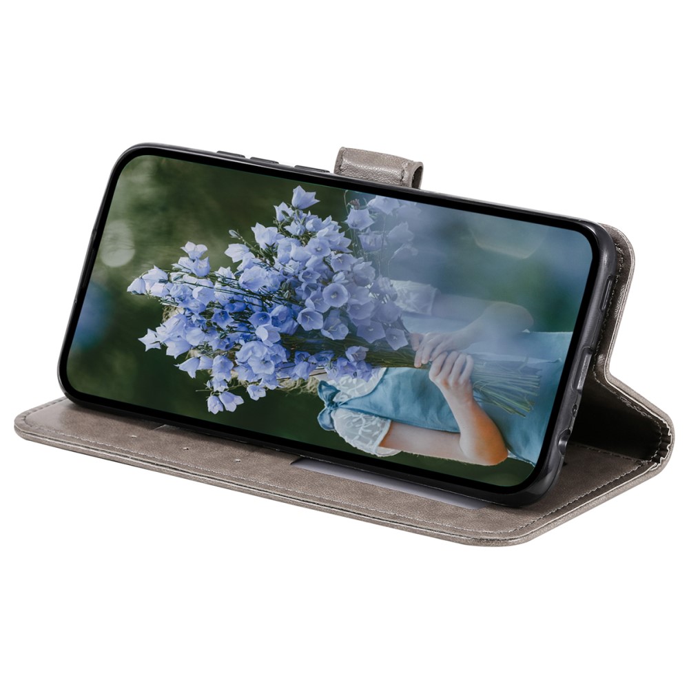  Samsung Galaxy A35 5G Fodral Mandala Läder Grå