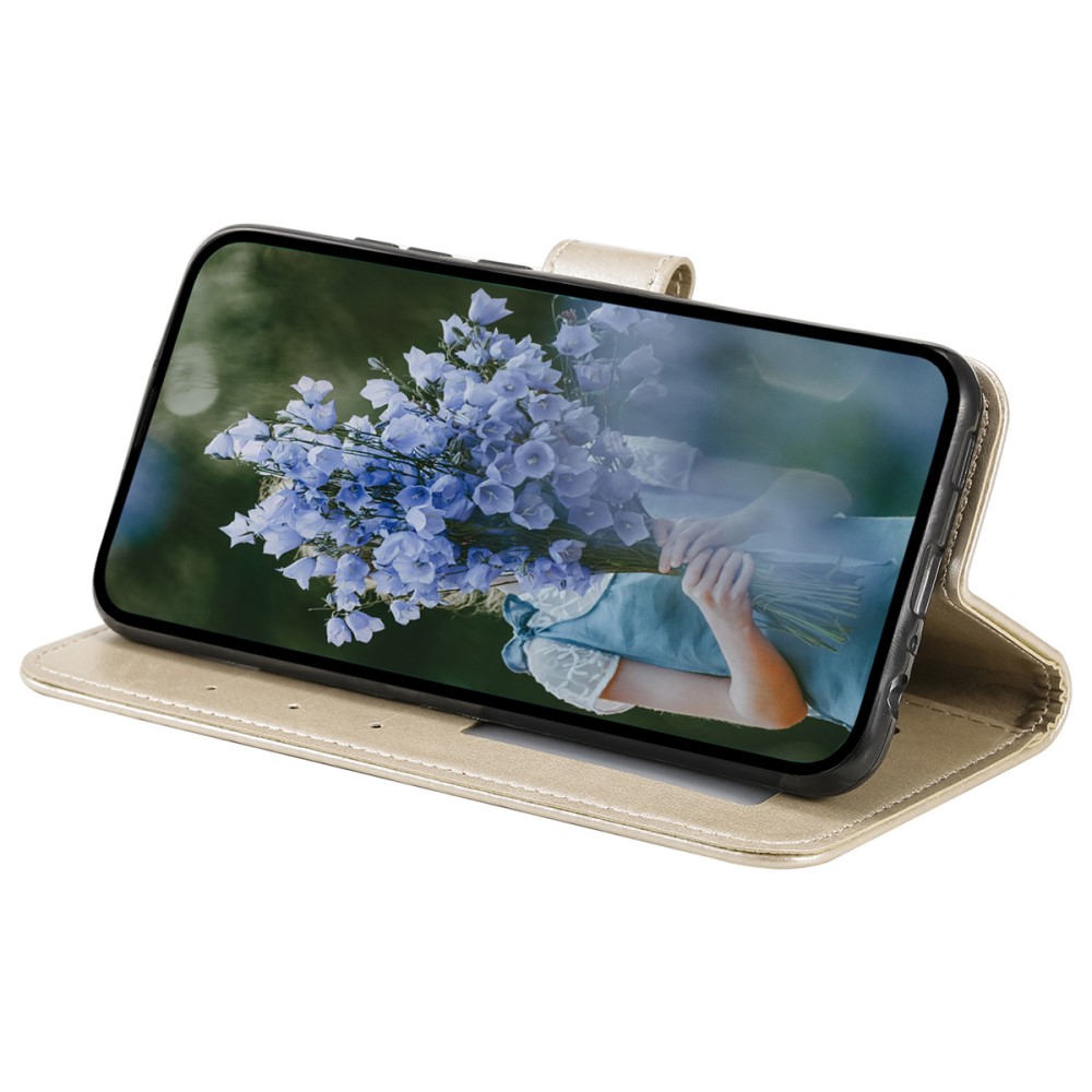  Samsung Galaxy A35 5G Fodral Mandala Läder Guld