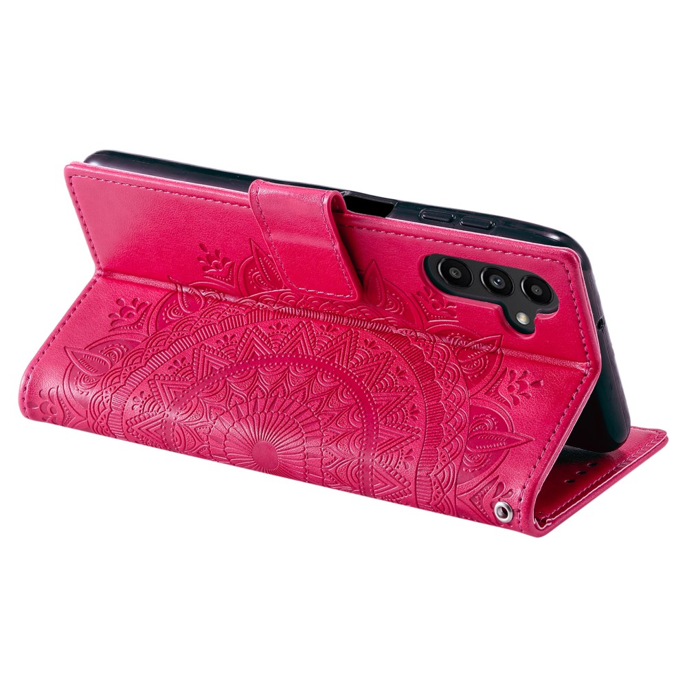  Samsung Galaxy A35 5G Fodral Mandala Läder Rosa