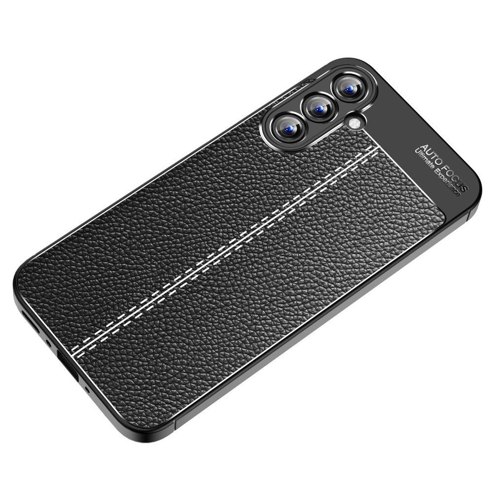  Samsung Galaxy A35 5G Skal Litchi Textur Svart