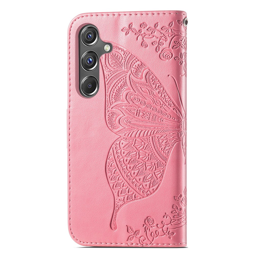  Samsung Galaxy A15 5G Fodral Big Butterfly Rosa