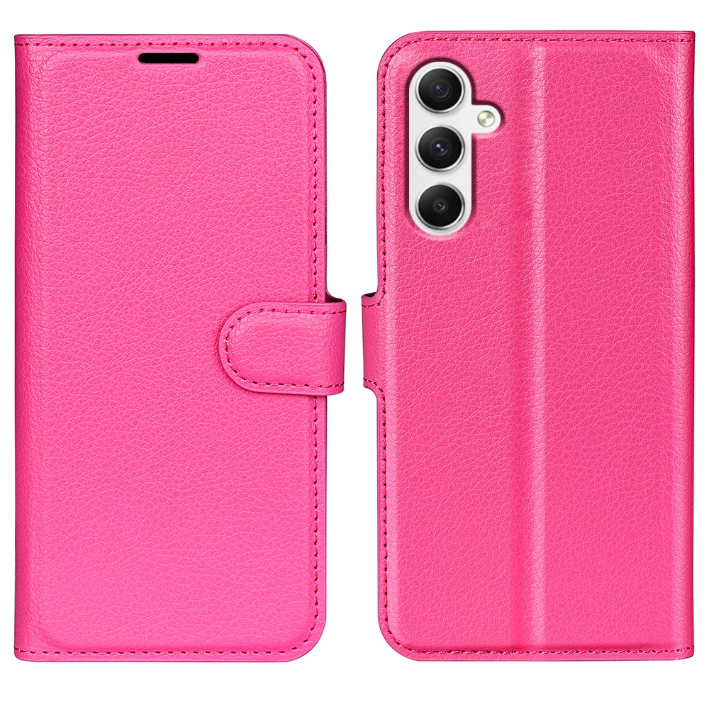  Samsung Galaxy A35 5G Fodral Läder Litchi Rosa