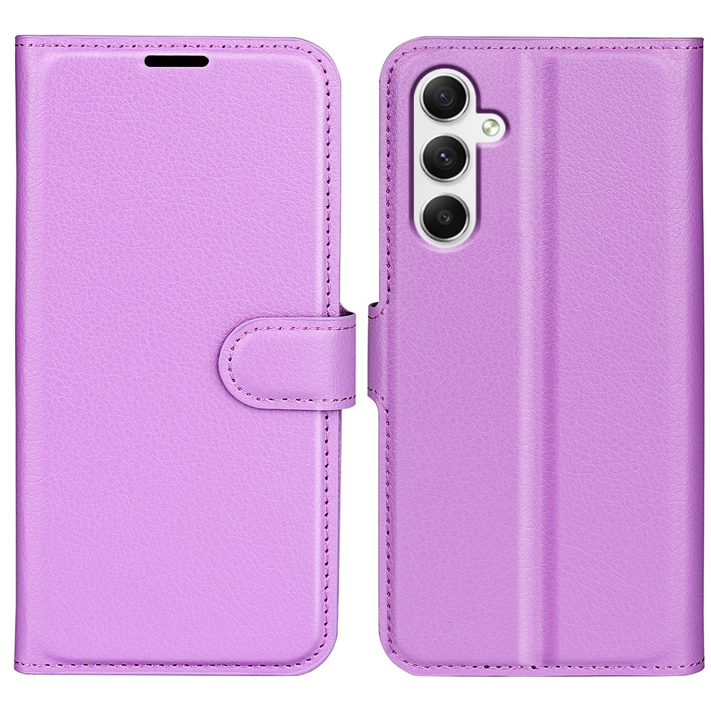  Samsung Galaxy A35 5G Fodral Läder Litchi Lila