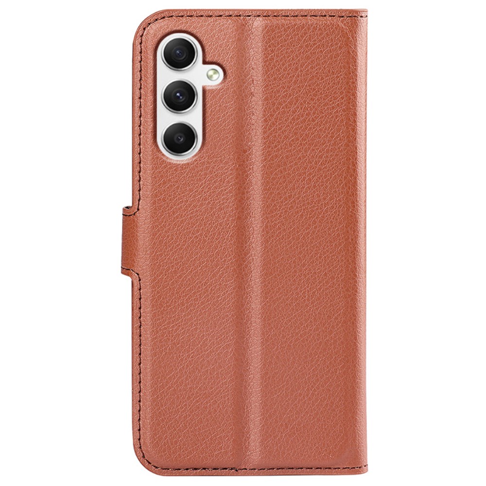 Samsung Galaxy A35 5G Fodral Läder Litchi Brun