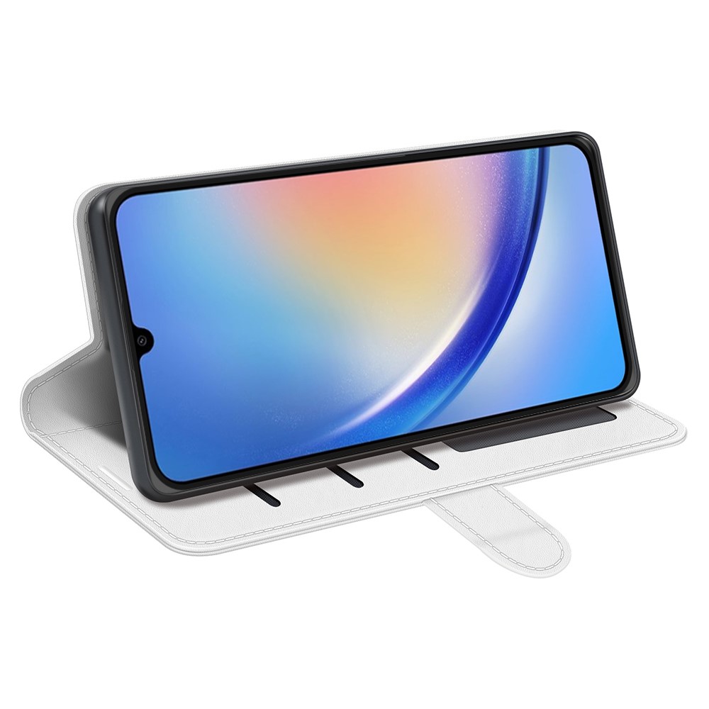  Samsung Galaxy A35 5G Fodral Crazy Horse Läder Vit