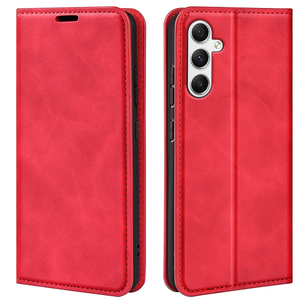 Samsung Galaxy A35 5G Fodral Flip Skin Touch Röd