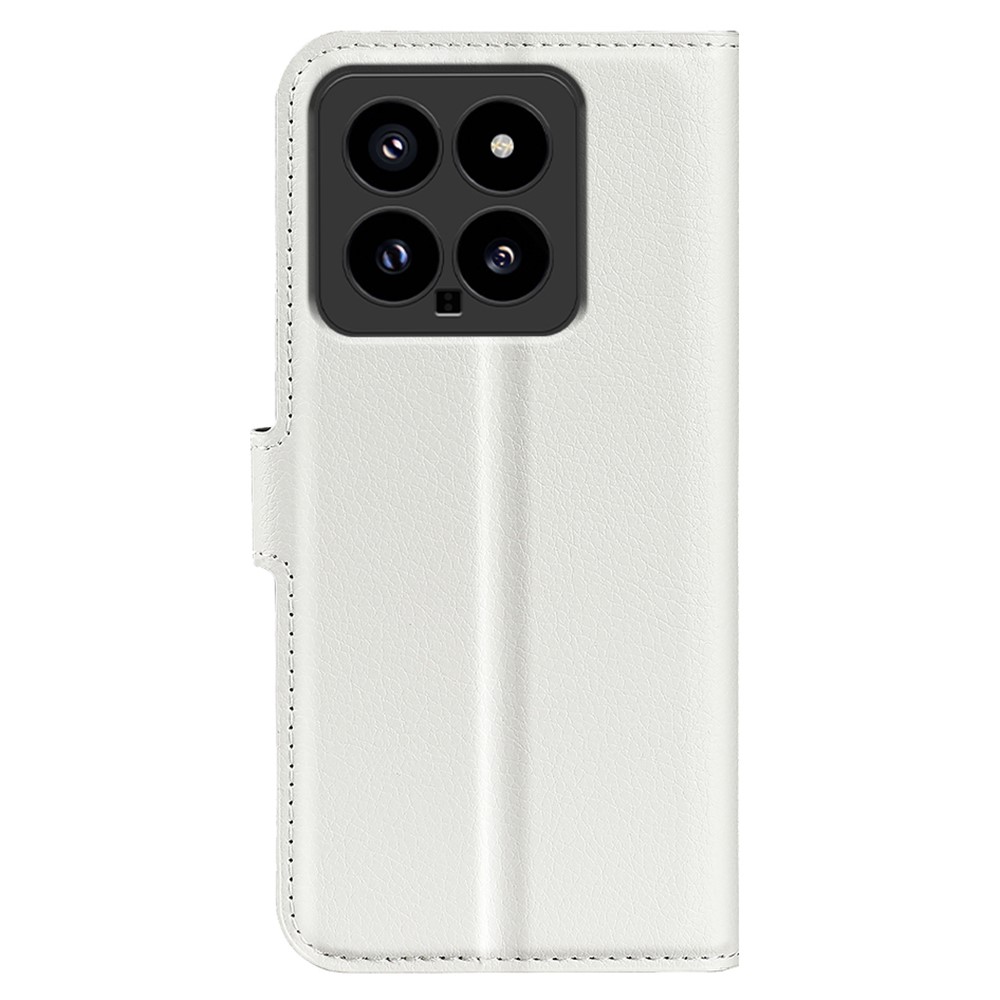  Xiaomi 14 Fodral Litchi Läder Vit