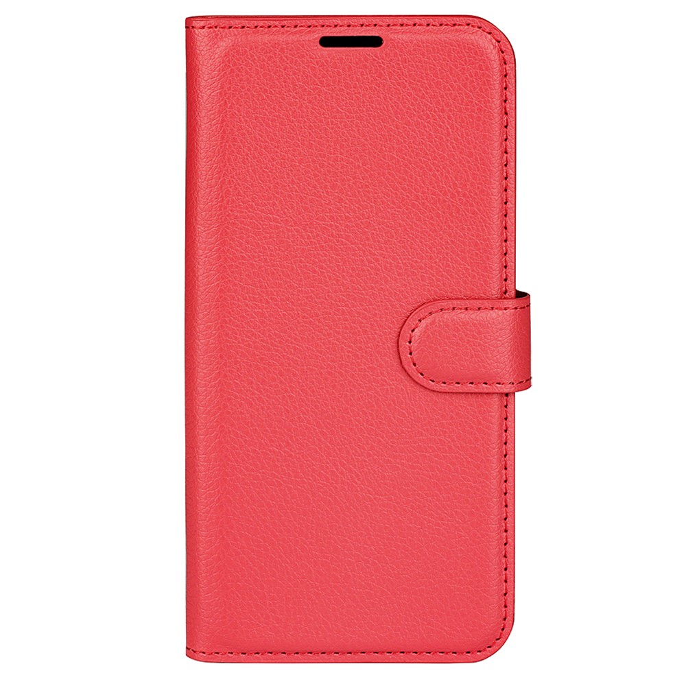  Xiaomi 14 Fodral Litchi Läder Röd
