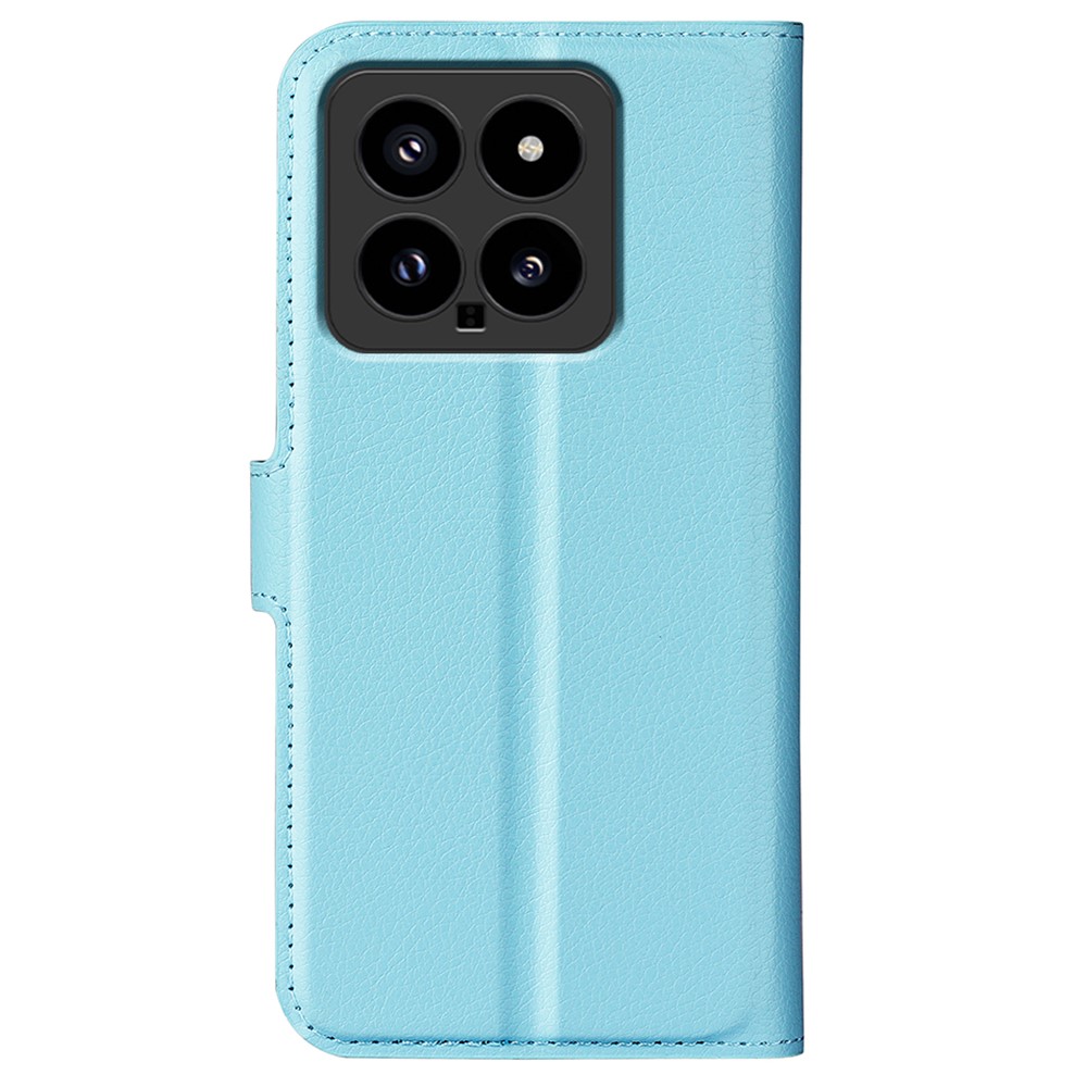  Xiaomi 14 Fodral Litchi Läder Ljus Blå