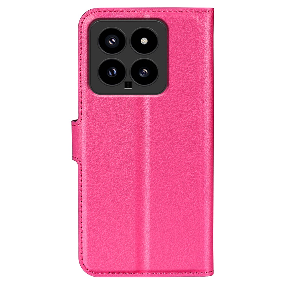  Xiaomi 14 Fodral Litchi Läder Rosa