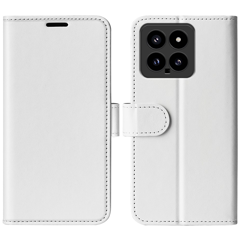  Xiaomi 14 Fodral Crazy Horse Läder Vit