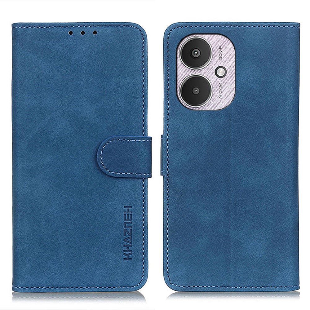KHAZNEH KHAZNEH Xiaomi Redmi 13C 4G Fodral Retro Läder Blå