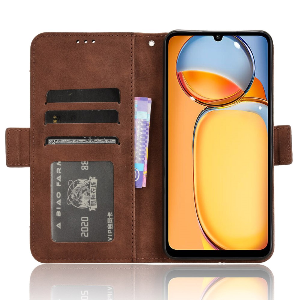  Xiaomi Redmi 13C 4G Fodral Med Avtagbart Kortfodral Brun