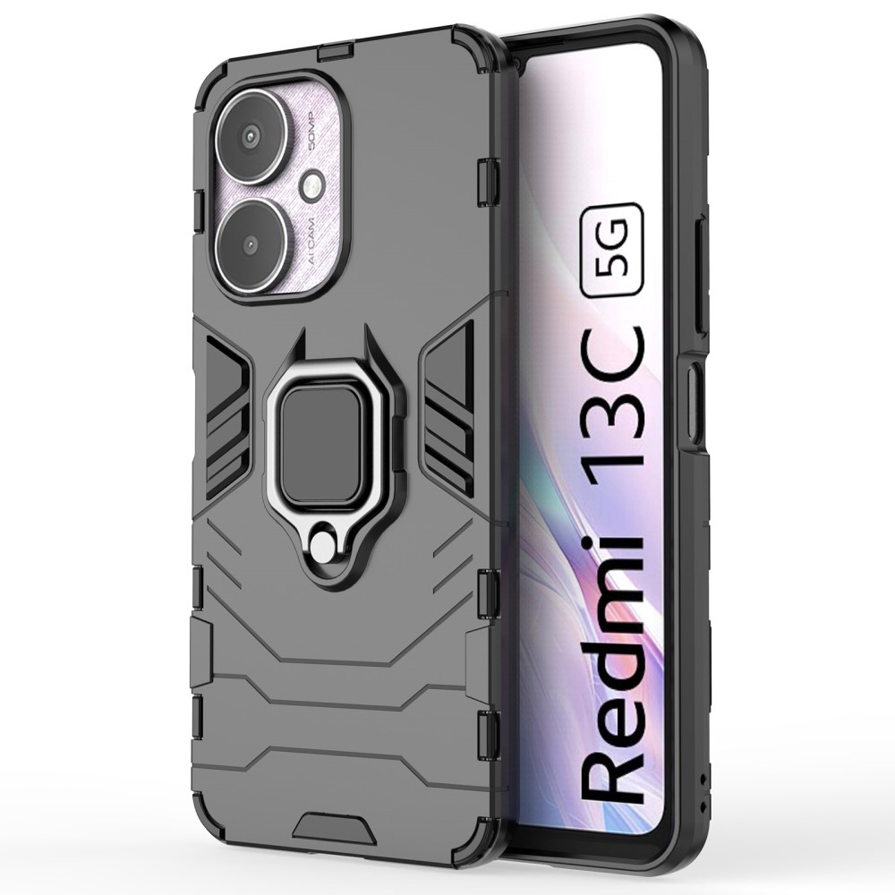  Xiaomi Redmi 13C 4G Skal Armor Hybrid Kickstand Svart