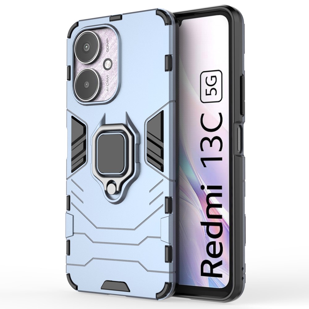  Xiaomi Redmi 13C 4G Skal Armor Hybrid Kickstand Blå