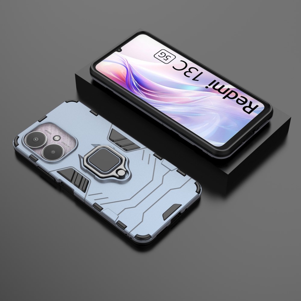  Xiaomi Redmi 13C 4G Skal Armor Hybrid Kickstand Blå