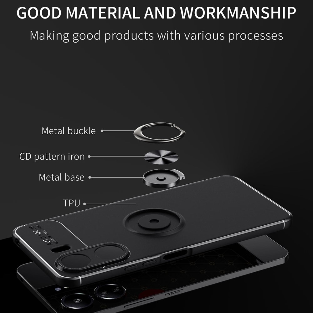  Xiaomi Redmi 13C 4G Skal Ring Svart/Röd