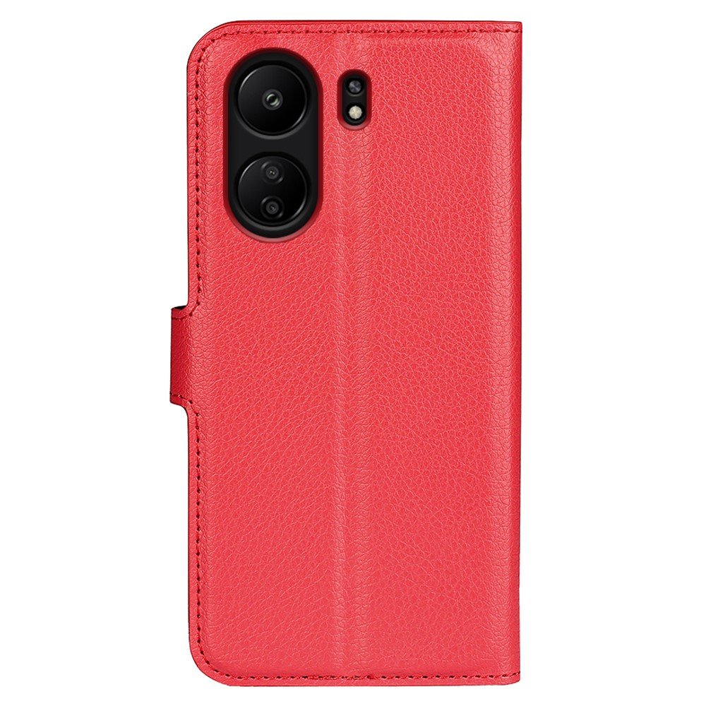  Xiaomi Redmi 13C 4G Fodral Litchi Läder Röd
