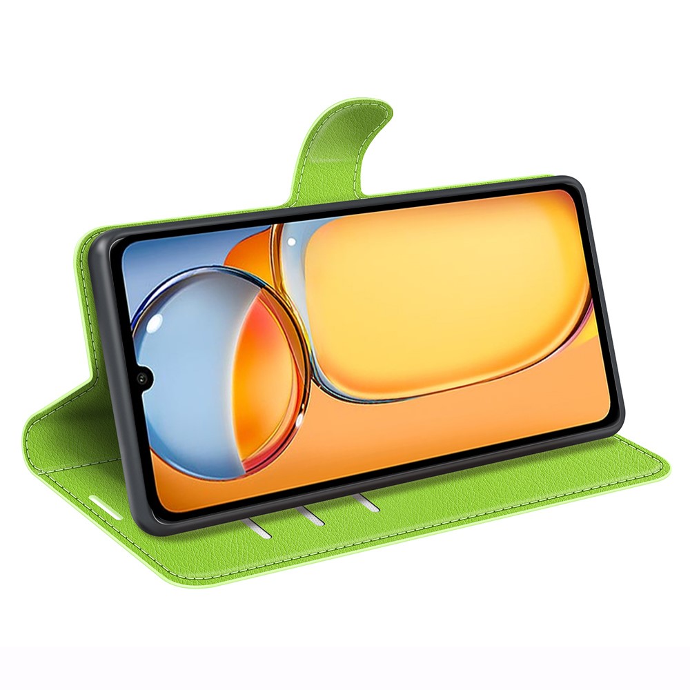  Xiaomi Redmi 13C 4G Fodral Litchi Läder Grön