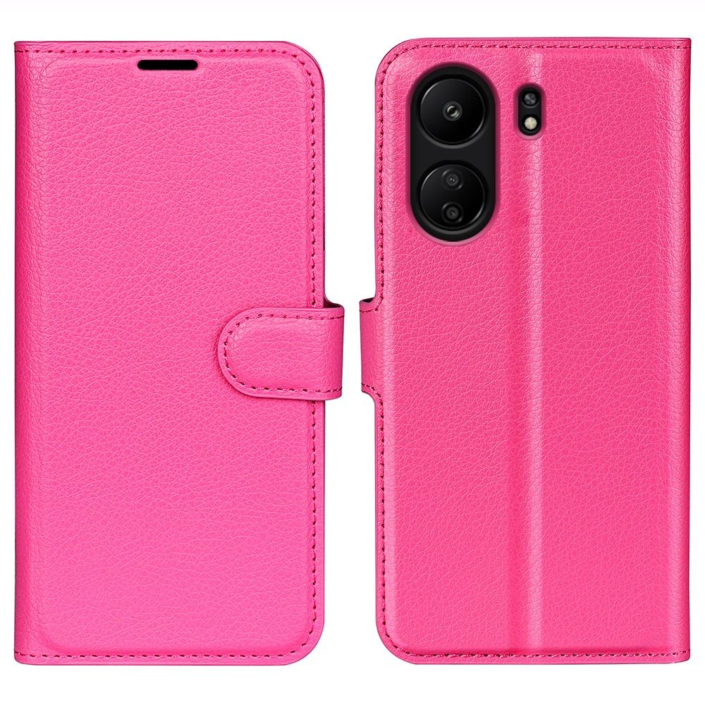  Xiaomi Redmi 13C 4G Fodral Litchi Läder Rosa