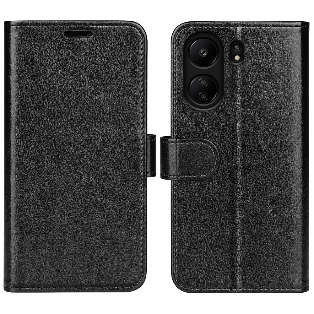  Xiaomi Redmi 13C 4G Fodral Crazy Horse Läder Svart