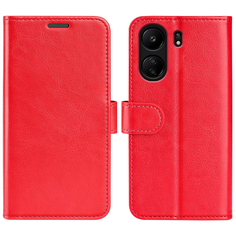  Xiaomi Redmi 13C 4G Fodral Crazy Horse Läder Röd