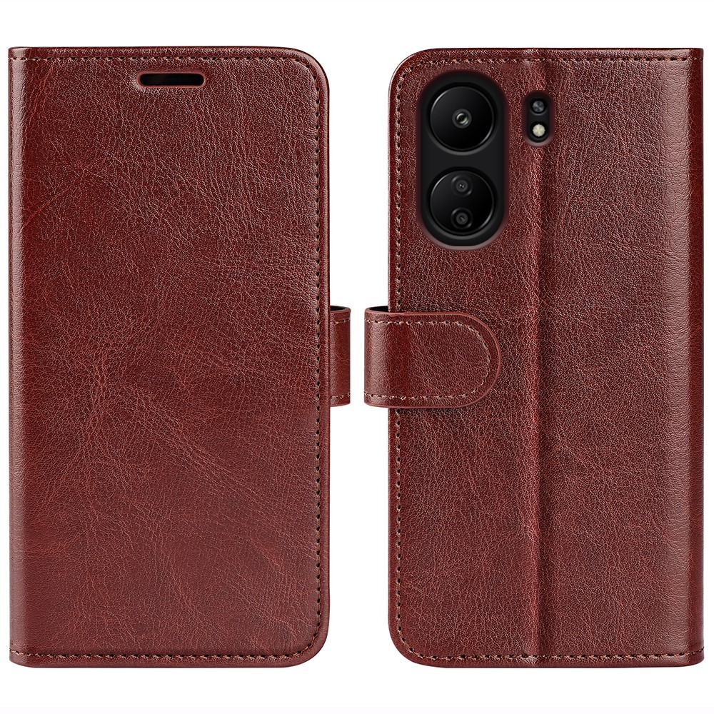 Xiaomi Redmi 13C 4G Fodral Crazy Horse Läder Brun