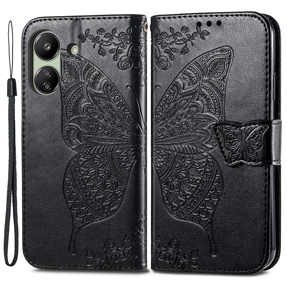 Xiaomi Redmi 13C 4G Fodral Big Butterfly Svart