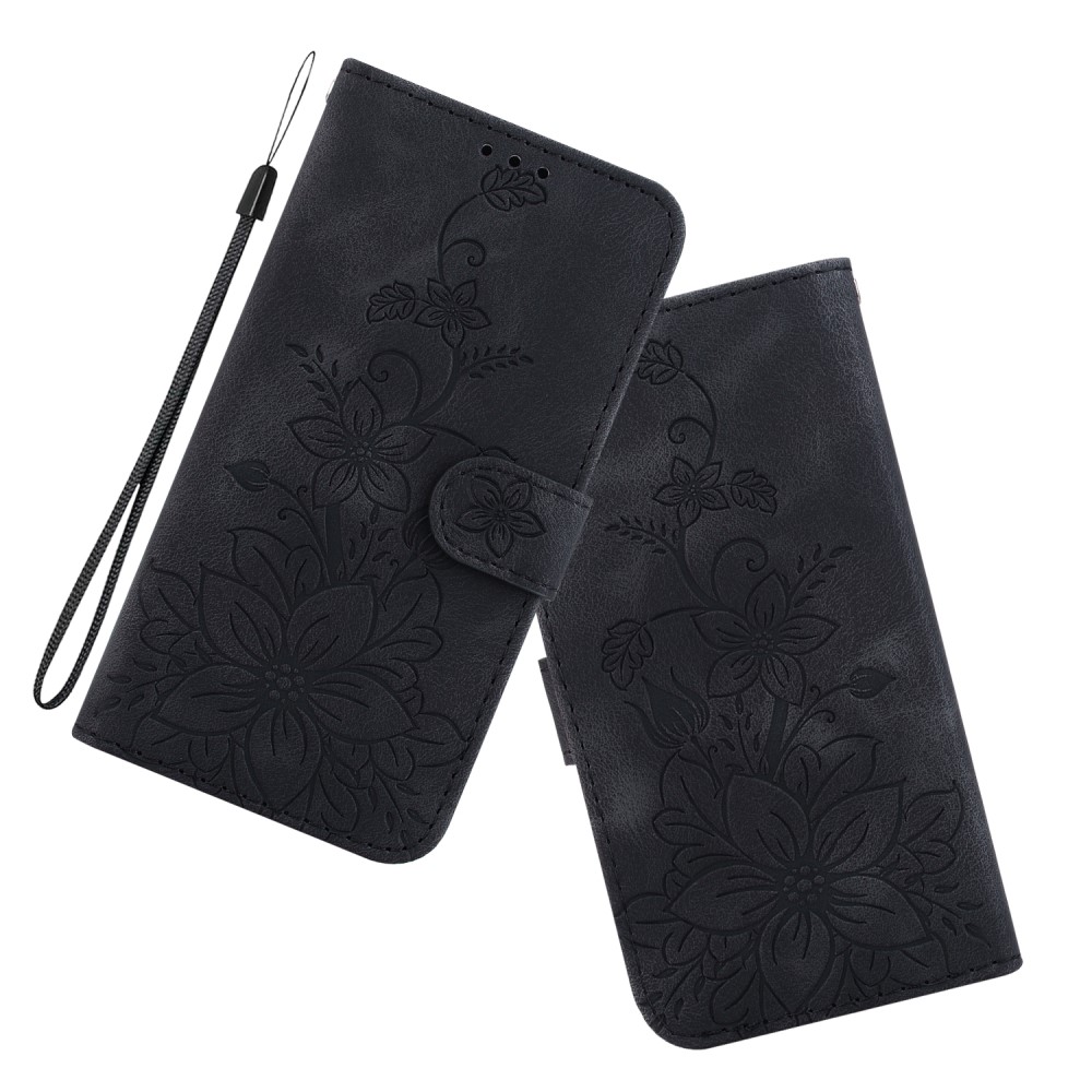  Xiaomi 14 Fodral Blommigt Tryck Svart