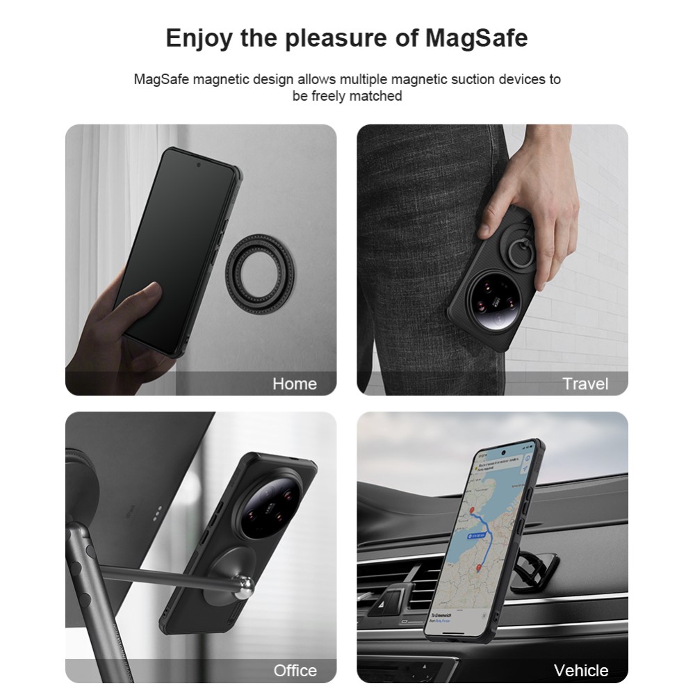 NILLKIN NILLKIN Xiaomi 14 Ultra Skal MagSafe Frosted Shield Pro Svart