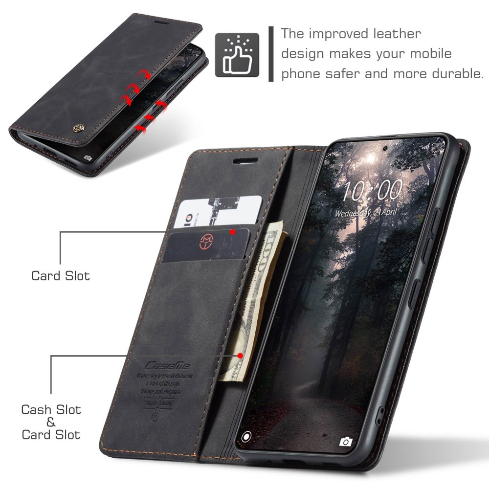 CASEME CASEME Xiaomi 14 Fodral Flip Läder Svart