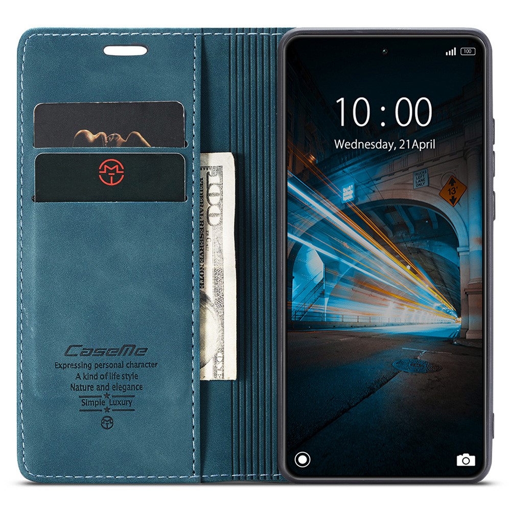 CASEME CASEME Xiaomi 14 Fodral Flip Läder Blå
