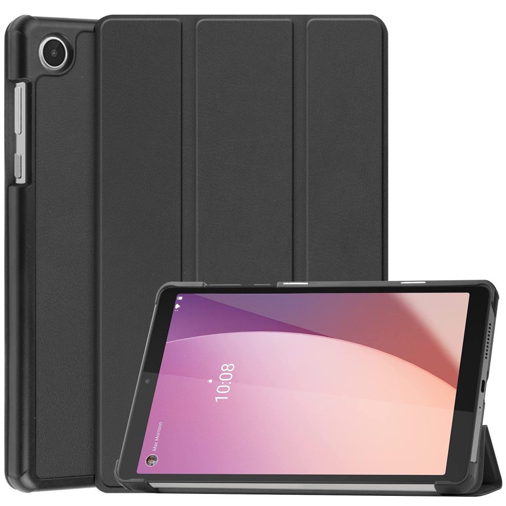  Lenovo Tab M8 (Gen 4) Fodral Tri-Fold Läder Svart