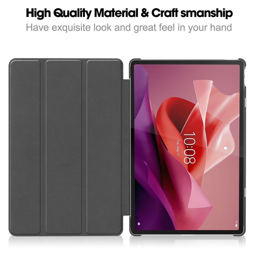  Lenovo Tab P12 Fodral Tri-Fold Läder Mörk Blå