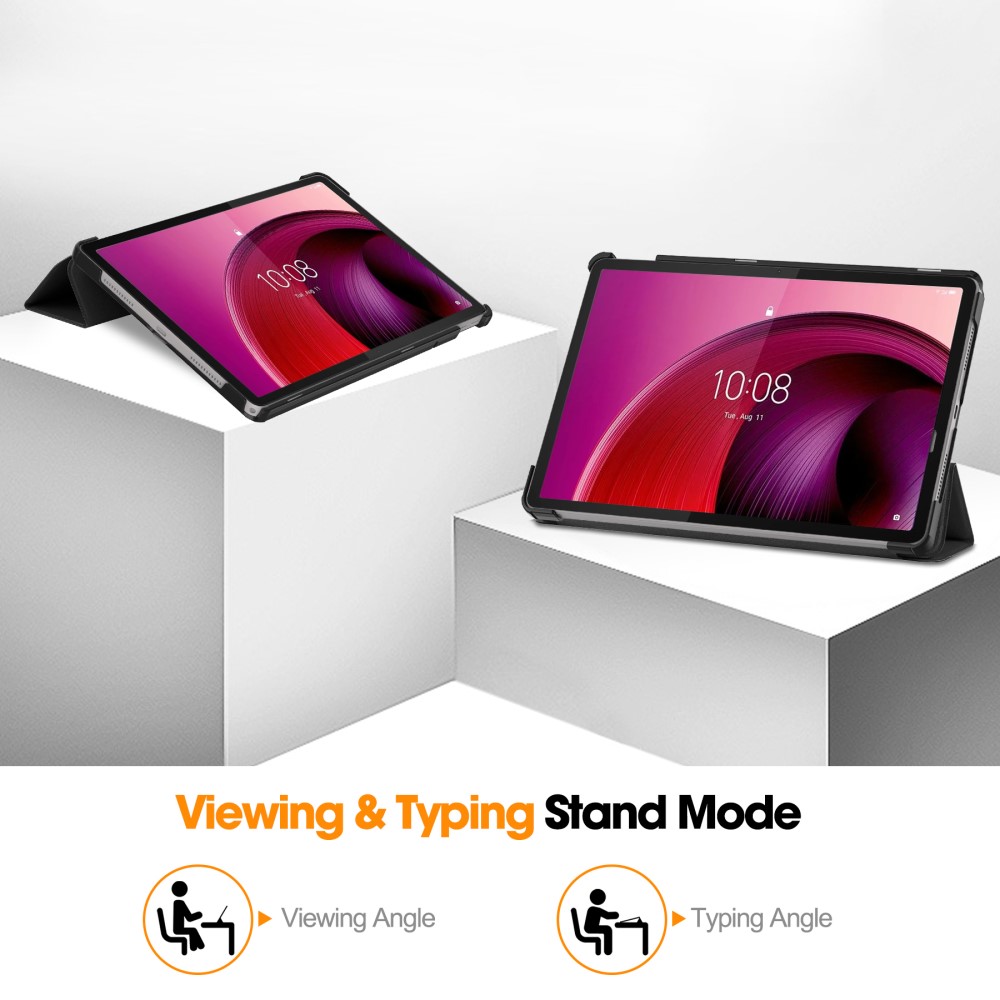 Lenovo Tab M11 Fodral Tri-Fold Läder Svart