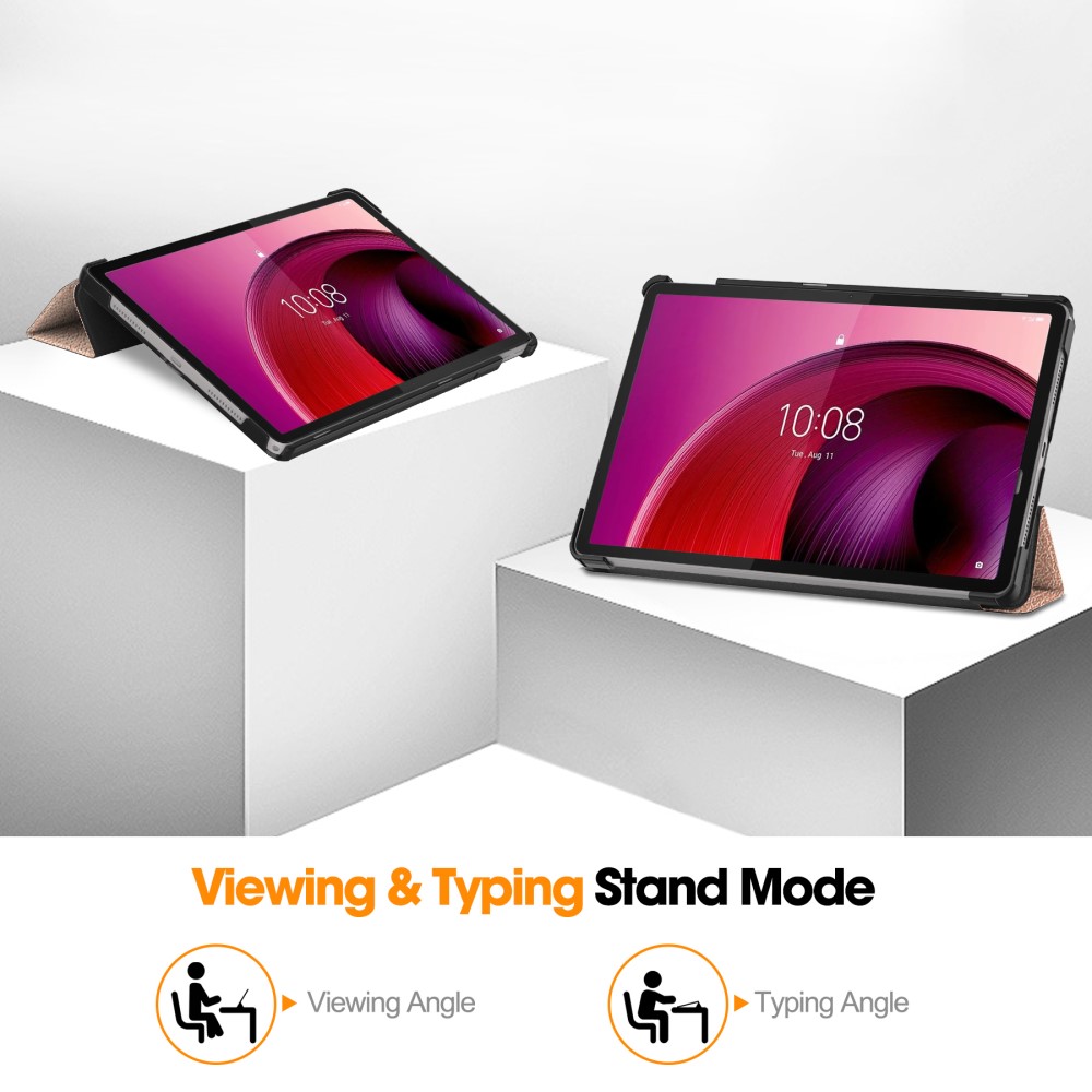  Lenovo Tab M11 Fodral Tri-Fold Läder Roséguld