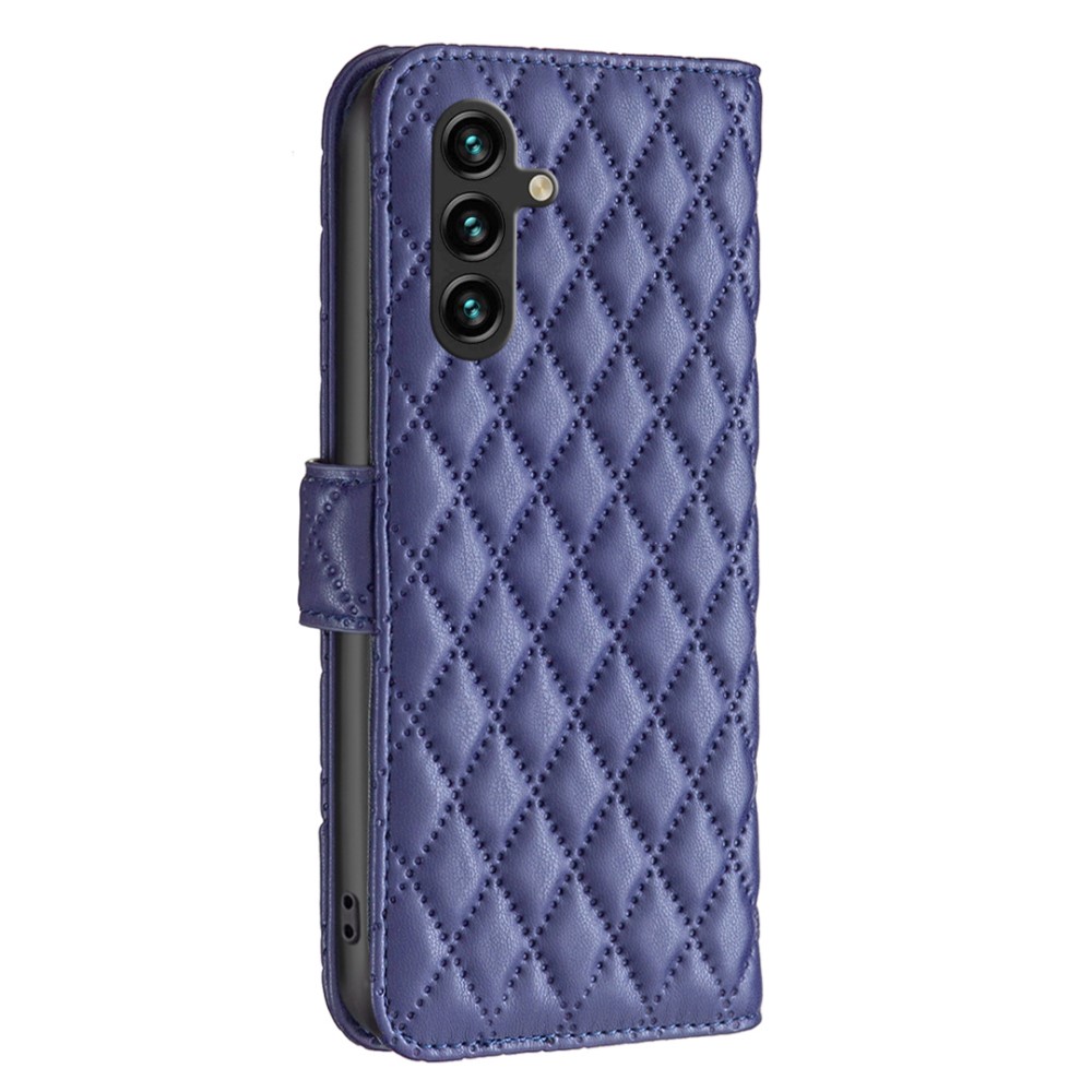  Samsung Galaxy A55 5G Fodral Diamond Läder Blå