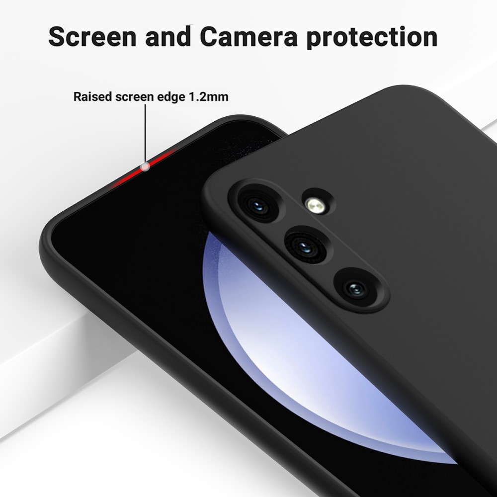  Galaxy A35 5G Skal Liquid Silicone Med Snodd Svart