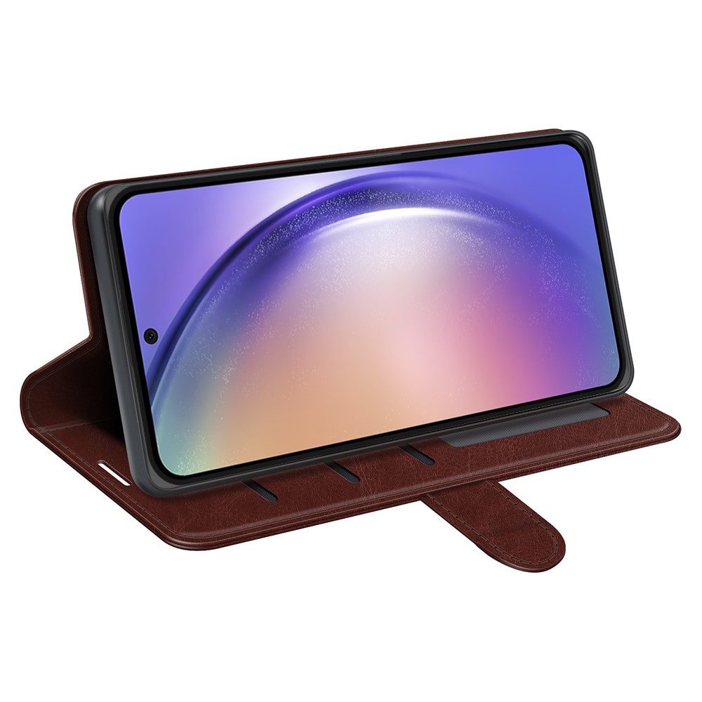  Samsung Galaxy A55 5G Fodral Crazy Horse Läder Brun