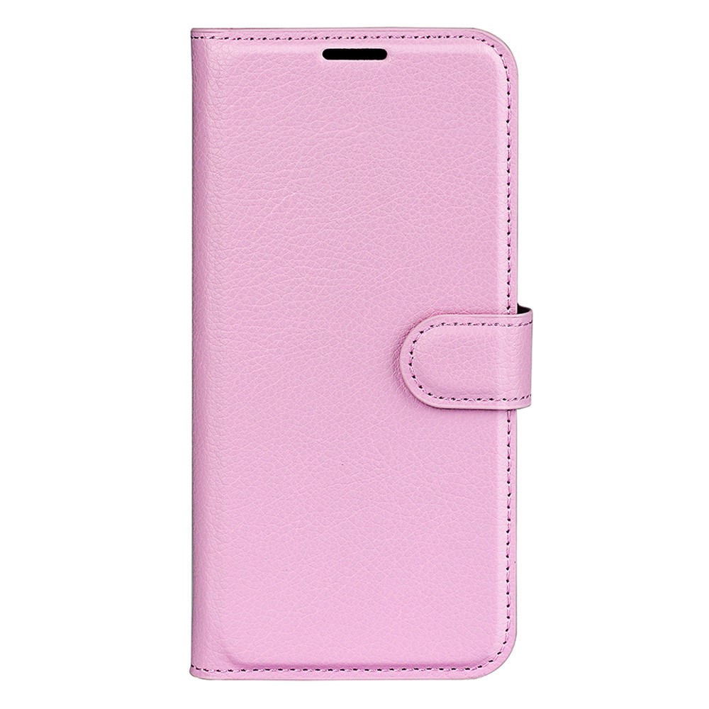  Samsung Galaxy A55 5G Fodral Litchi Läder Ljus Rosa