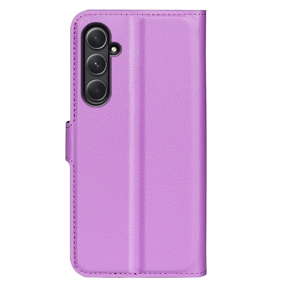  Samsung Galaxy A55 5G Fodral Litchi Läder Lila