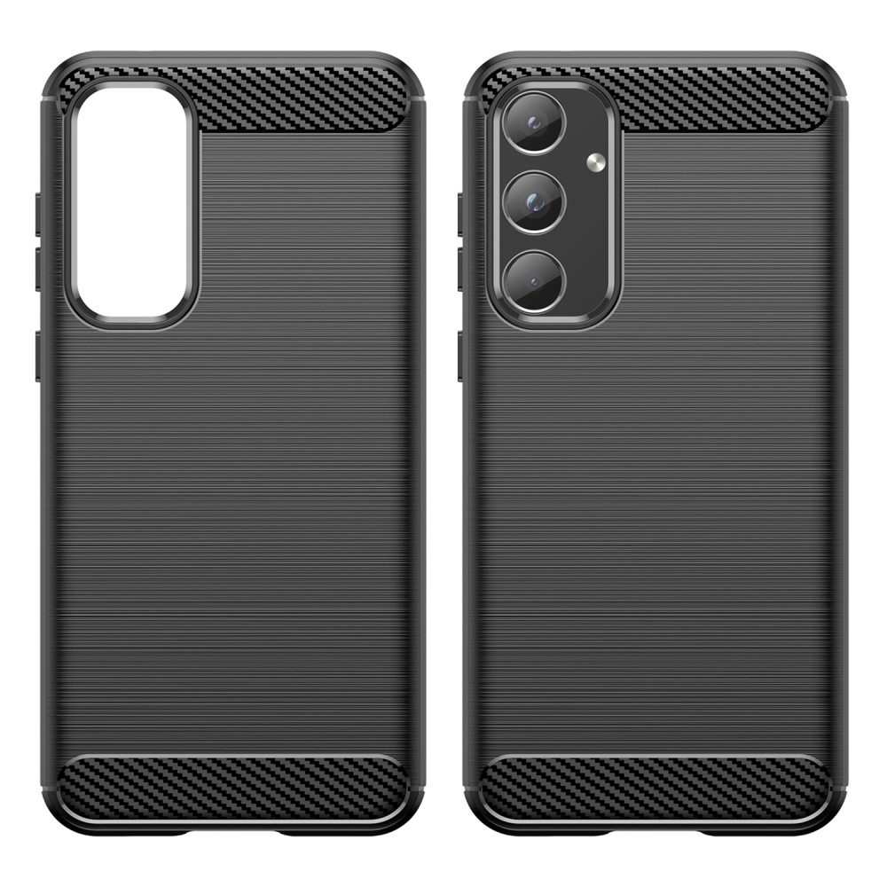  Samsung Galaxy A55 5G Skal Borstad Stål Textur Svart