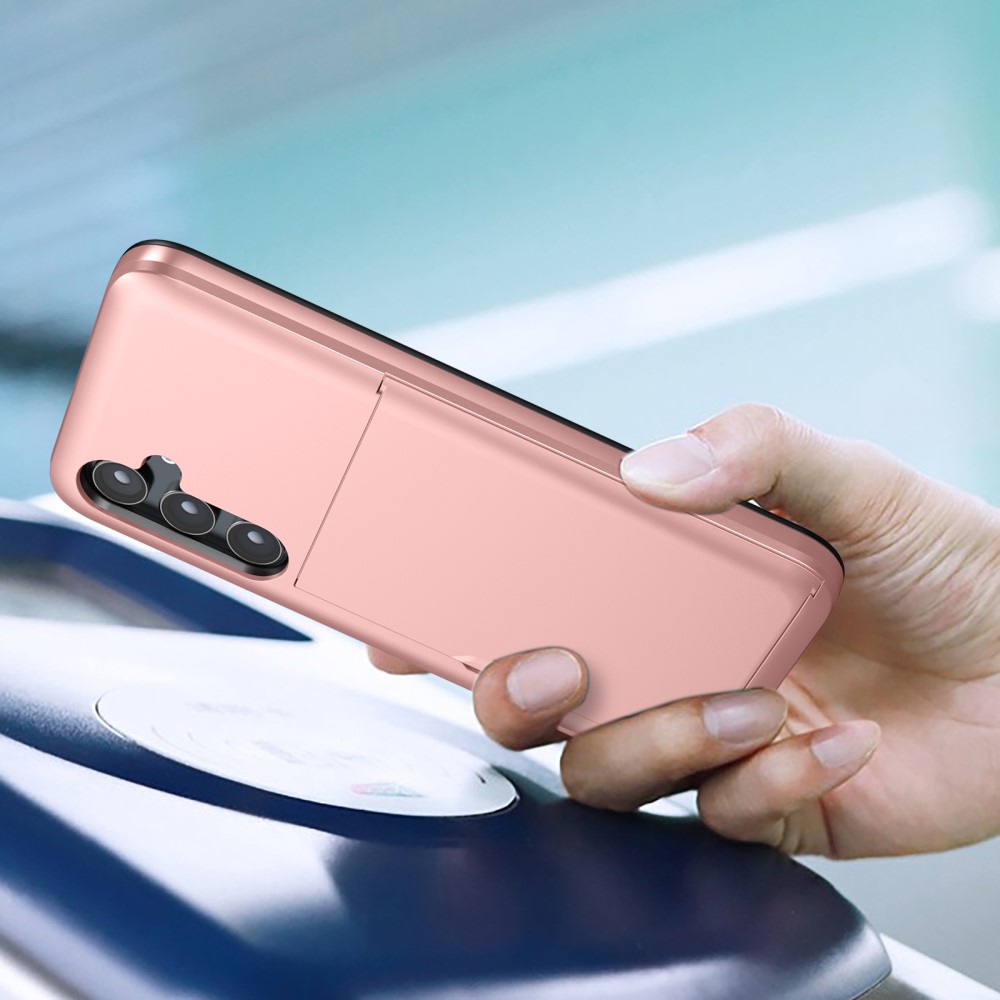  Samsung Galaxy A55 5G Skal Hybrid Med Kortfack Svart