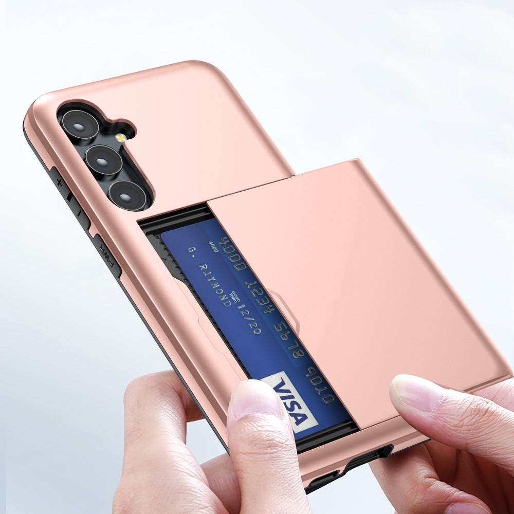  Samsung Galaxy A55 5G Skal Hybrid Med Kortfack Svart