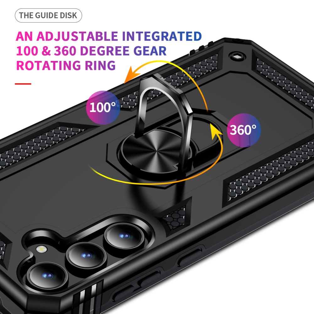  Samsung Galaxy A55 5G Skal Ring Armor Hybrid Svart