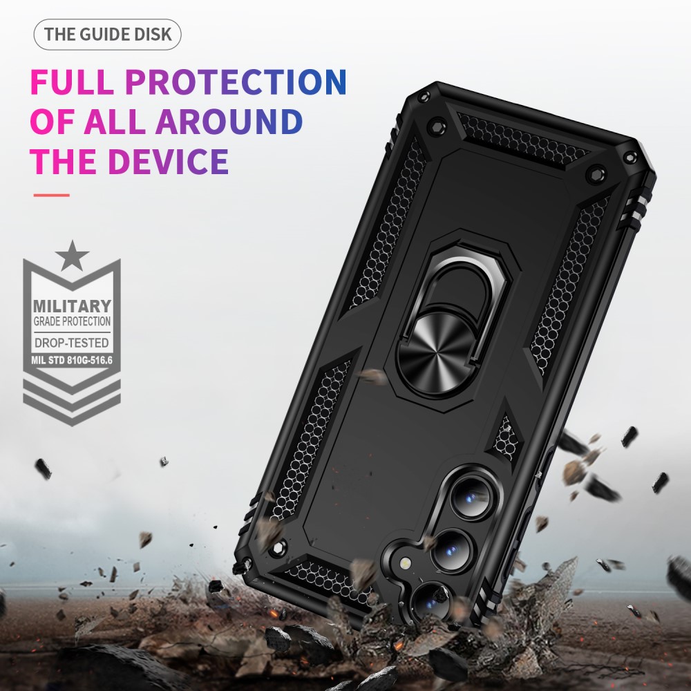  Samsung Galaxy A55 5G Skal Ring Armor Hybrid Svart