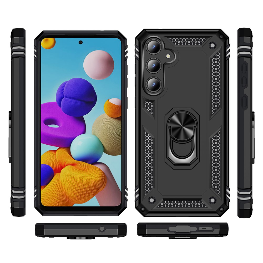  Samsung Galaxy A55 5G Skal Ring Armor Hybrid Svart